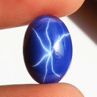 Natural Blue Star Sapphire Oval Cabochon Loose Gemstone 8 05cts 10x14x5mm St-193