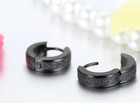 2pcs Stainless Steel Matte Small Hoop Studs Hoop Huggie Earrings For Men Women