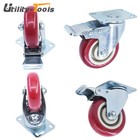 Heavy Duty 4 Pack Caster Set 4  Wheels All Swivel All Brake Casters Non Skid