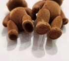 Applause Bear Story Vintage Mini Bear 4  Flocked Bears Lot Of 2 Brown