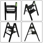 2 Step Ladder Folding Step Stool Aluminum W wide Anti-slip Pedal Lightweight