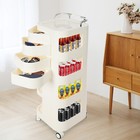 4-tiers Kitchen Trolley Rack Rolling Storage Cart Fruit Vegetable Shelf Kitchen