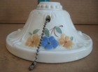 Antique Vintage Porcelain Single Bulb Ceiling Light Fixture With Flowers