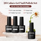 23 Pcs Gel Nail Polish Set With Base   Top Coat  Long Lasting