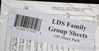 New   Lds Family Group Record Genealogy 100 Sheets  8 5    X 11    Open Package