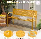 Yellow Metal Garden Bench 2-person New