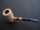 Missouri Meerschaum Corn Cob Pipe General Poker Black Danish Stem