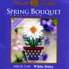 White Daisy Beaded Cross Stitch Kit Mill Hill 2011 Spring Bouquet
