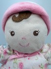 Grin   Grow Baby Doll Plush Rattle 2015 Floral Pink Outfit Hat 10    Soft Toy Euc