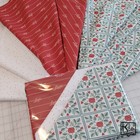 3 Yards Quilting Cotton Fabric Bundle Love   Flowers White Green   Dark Orange