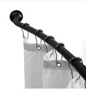 42 - 72 In  Curved Shower Rod In Matte Black