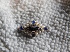 Vintage 1955 10k White Gold Alpha Delta Pi Sorority Pin W gems