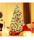 6 Ft  Unlit Premium Snow Flocked Hinged Artificial Christmas Tree