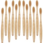 10pcs Bamboo Toothbrush Natural Organic Medium Bpa Free Soft Healthy Brush