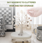 1pc Creative Tree Jewelry Storage Box - Desktop Cosmetics Display Box  Dustproof
