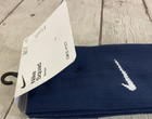 Nike Squad Soccer Dri Fit Anatomical Shin Sleeve Small Swoop Logo Navy Blue