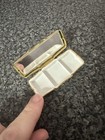Vintage Harrods Gold   Silver Tone Pill Box With Mirror