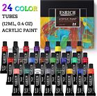 46pc Acrylic Paint Set W  Brushes  Easel  Canvases   More For Artists  beginners