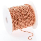50 Feet 3 2mm  6 Pure Copper Ball Chain   Bulk  Made In Usa   50 Connectors