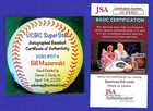 Bill Mazeroski Signed Onl Vcbc Superstats Baseball  Hand Painted  Hof  Jsa Cert