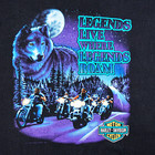 Vintage Harley Davidson T Shirt Xl 90s Wolf Pacific Hawaii Legend Moon Holoubek