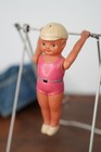 Vintage Japan Wind Up Celluloid Acrobat Boy Gymnist Toy Works Antique Prewar 