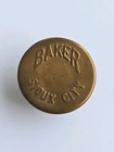 Antique Metal Stud Overall Verbal Picture Button Baker  Sioux City  6 8 