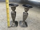 Pair Of Elegant Vintage Silver Tone Metal Candlesticks Candle Holders Nl