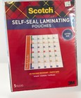 Scotch 3m Self Seal Laminating Pouches 9    X 11 5    Letter 5ct No Laminator Needed