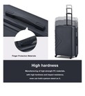 Travelhouse 3-piece Black Hardshell Luggage Set  Tsa Lock   Spinner Wheels