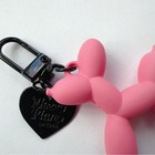 10 Sets   10 Pink   10 Black  Pink And Black Balloon Dog Keychains Mezzo
