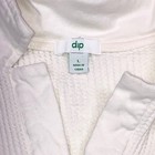 Dip Womens Waffle Knit Button Up Shirt Cream White Long Sleeve Shacket Large