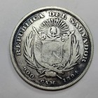 1894 El Salvador Silver 50 Centavos Circulated Nice Type Coin  v97