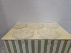Set Of 5 Vintage Lead Crystal   Cut Glass Floral Pattern   Coaster tray  Antiq 
