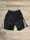 Adidas Men s Climalite Athletic Shorts Black white 3-stripes M 9  Pockets