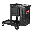 Rubbermaid 1861430 Executive Janitor Cart With Locking Cabinet Housekeeping