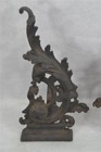 Antique Fireplace Andirons Swirl 14 In X 4 5 Cast Iron Shallow Original 1800