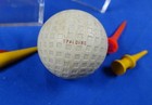 Antique Vintage Golf Ball Spalding Square Mesh 4 Vintage Golf Tees Display Box