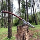 Custom Handmade Carbon Steel Blade Viking Spear Sword   Hunting Sword Camping