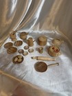 24 Pc Vintage 1 12 Miniature Doll House Lot Smooth Unpainted Wooden Kitchenware