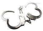 Real Handcuffs Nickel Plated Double Lock Police Handcuffs W  2 Keys - Hc01