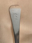 Antique American Coin Silver Serving Spoon Front And Back Monno Coffin End