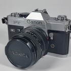 Vintage Canon Ft Ql 35mm Film Slr Camera W  Quantaray 28-70mm Lens Japan   Case