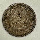 Decent 1868 Nickel Two Cent Piece Vg