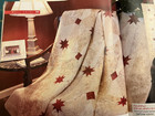 Star Light  Star Bright Quilt Top Kit  Cream With Red Accents 59  X 73 