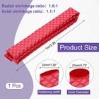 3 3ft 20mm Dia 1 8 1 Heat Shrink Tubing For Fishing Rods  Red