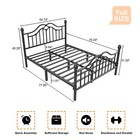 Full queen Metal Bed Frame With Headboard And Footboard Underbed Storage Space