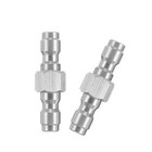 2pcs Double Male Quick Connect Adapter 8mm Dual Male For 8mm Female Convertor Us