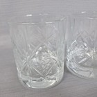 Vintage Set 2 Clear Dewars Celtic Truth Knot Whiskey Scotch Drink Glass Barware