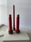 Lot Of 3 Antique Wooden Quill Thread Spool Yarn Weaving Spinning Spindle Bobbins